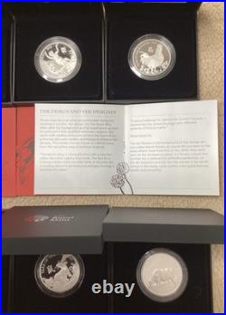 Solid Silver Proof Royal Mint Limited Edition Chinese Lunar Coin Set