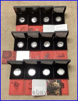 Solid Silver Proof Royal Mint Limited Edition Chinese Lunar Coin Set