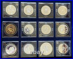 Solid Silver The Millionaires Collection FULL Set of 24 PROOF Coins in Case