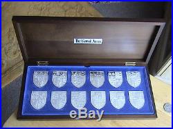 Solid Silver The Royal Arms Shield Medallions 576 Grams Full UK Hallmarks