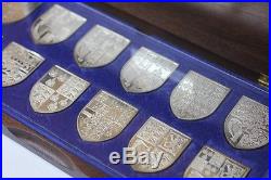 Solid Silver The Royal Arms Shield Medallions 576 Grams Full UK Hallmarks
