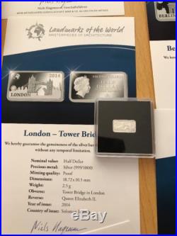 Solid Silver Unusual Coins Of Landmarks Of The World Very Collectible Purchase