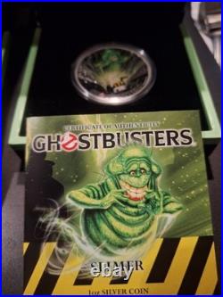 Solid Silver coins, set of (3) Ghostbusters by Perth Mint. 9999 proof quality