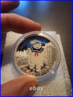 Solid Silver coins, set of (3) Ghostbusters by Perth Mint. 9999 proof quality