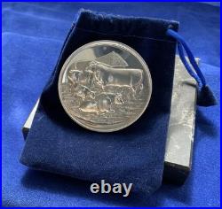 Solid Sterling Silver Medal Shorthorn Breeders' Association 2oz