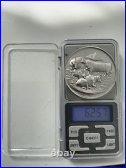 Solid Sterling Silver Medal Shorthorn Breeders' Association 2oz