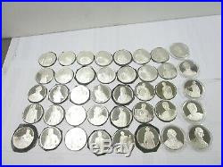 Solid Sterling Silver Presidential Coin Set 40 Silver Coins Set 940 grams