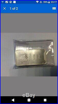 Solid silver bar 500g, mint