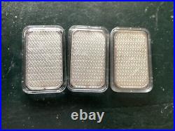 Solid silver bullion art bars Scottsdale Mint, three in total