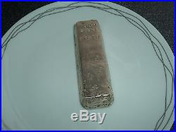 Solid silver bullion bar hand poured one off 461grams approx 1/2kilo heavy
