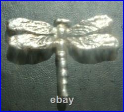 Solid silver hand cast Dragonfly, 340g, unique, free Special delivery