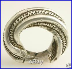 Solid silver vintage Fulani ring. African Tribal