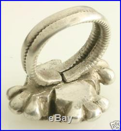 Solid silver vintage Fulani ring. African. US 8 1/2