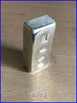 Stamped Poured 5 Troy oz. 999 Solid Silver Bar
