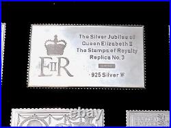 Stamps of Royalty, Set of 25. 482g of. 925 silver. Lovely Set