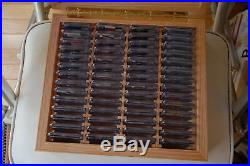 State quarter storage solid oak wood box for ngc grade coins fit 56 coin
