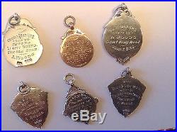 Sterling Silver & 9ct. Rose Gold watch fob medals (1) 9ct. Solid Rose Gold Medal