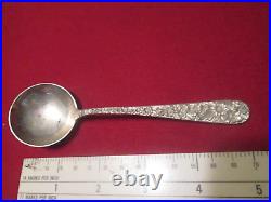 Sterling Silver S. Kirk Son Repousse Round Bullion Spoon Rare at 5 Like This