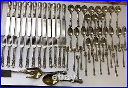 Sterling Silver Set Flatware Gorham Buttercup 62 Pieces Antque