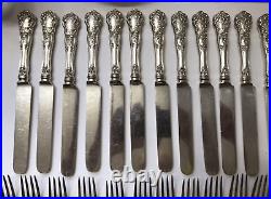 Sterling Silver Set Flatware Gorham Buttercup 62 Pieces Antque