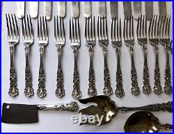 Sterling Silver Set Flatware Gorham Buttercup 62 Pieces Antque