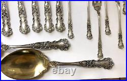 Sterling Silver Set Flatware Gorham Buttercup 62 Pieces Antque