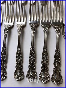 Sterling Silver Set Flatware Gorham Buttercup 62 Pieces Antque