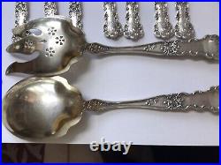 Sterling Silver Set Flatware Gorham Buttercup 62 Pieces Antque