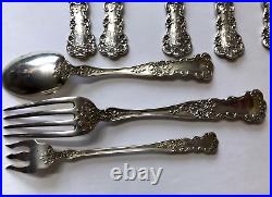 Sterling Silver Set Flatware Gorham Buttercup 62 Pieces Antque