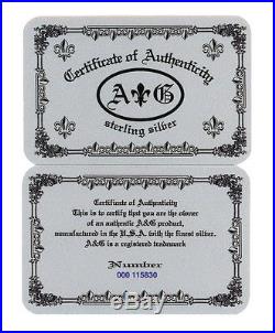 Sterling Silver Solid Bracelet Brand A&G Rock FDL LOBSTER Design 925 Made in USA