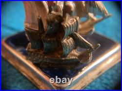 Stuart Devlin Sterling Silver Enamel. Bullion. Xmas Box'we Saw Three Ships'