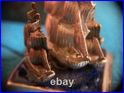 Stuart Devlin Sterling Silver Enamel. Bullion. Xmas Box'we Saw Three Ships'