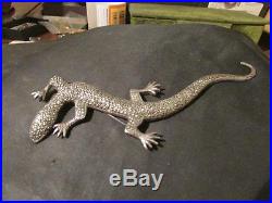 Stunning Art Deco Large Solid Silver & Marcasite Lizard/Salamander Brooch