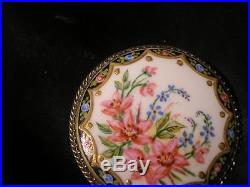 Stunning Edwardian Solid Silver & Hand Painted Porcelain Brooch