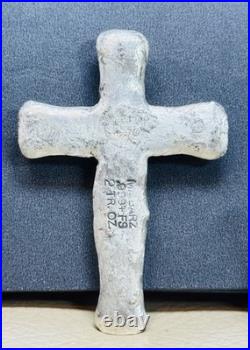 Stunning Ornate Cross? (2) Troy Ounces. 999 Fine Solid Silver? Mk Barz