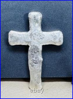 Stunning Ornate Cross? (2) Troy Ounces. 999 Fine Solid Silver? Mk Barz