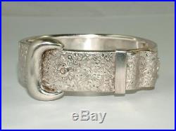 Stunning Victorian Solid Sterling Silver Buckle Bangle Bracelet Circa 1880