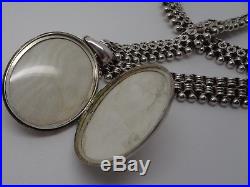 Stunning Victorian heavy solid silver Star locket and collar 45g not scrap