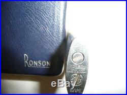 Superb Vintage Hallmarked Solid Silver RONSON, cigarette lighter in Original box