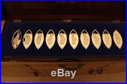 THE QUEENS BEASTS SET OF 10 SOLID SILVER INGOTS PERFECT