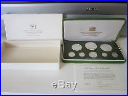 Trinidad And Tabago 1984 Solid Sterling Silver Proof Set Franklin Mint
