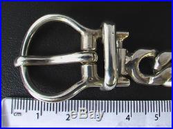 Taxco Mexican Solid 925 Sterling Silver Adjustable Belt Bracelet. 96g, 8- 9