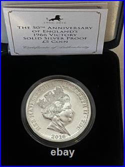 The 50th Anniversary Of Englands 1966 Victory Solid Silver Proof £5 Tdc Coin