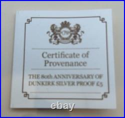 The 80th Anniversary Of Dunkirk Solid Silver Proof £5 Coin