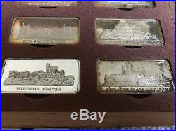 The Birmingham Mint ROYAL PALACES Collection Of 12 Solid Sterling Silver Ingots