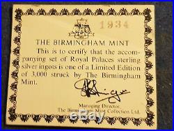The Birmingham Mint Royal Palaces 12 Solid Silver Ingots 3000 Limited Edition