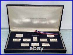 The Franklin Mint 1980 United States Olympic Postage Stamps Solid Sterling Silve