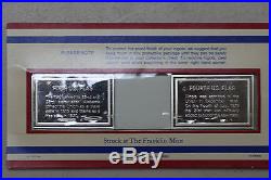 The Franklin Mint, Great Flags of America, Solid Sterling Proof. 925 Silver