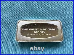 The Franklin Mint Solid Sterling Silver Alabama Bank Bar 2.32 Oz
