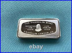 The Franklin Mint Solid Sterling Silver Delaware Bank Bar 2.31 Oz